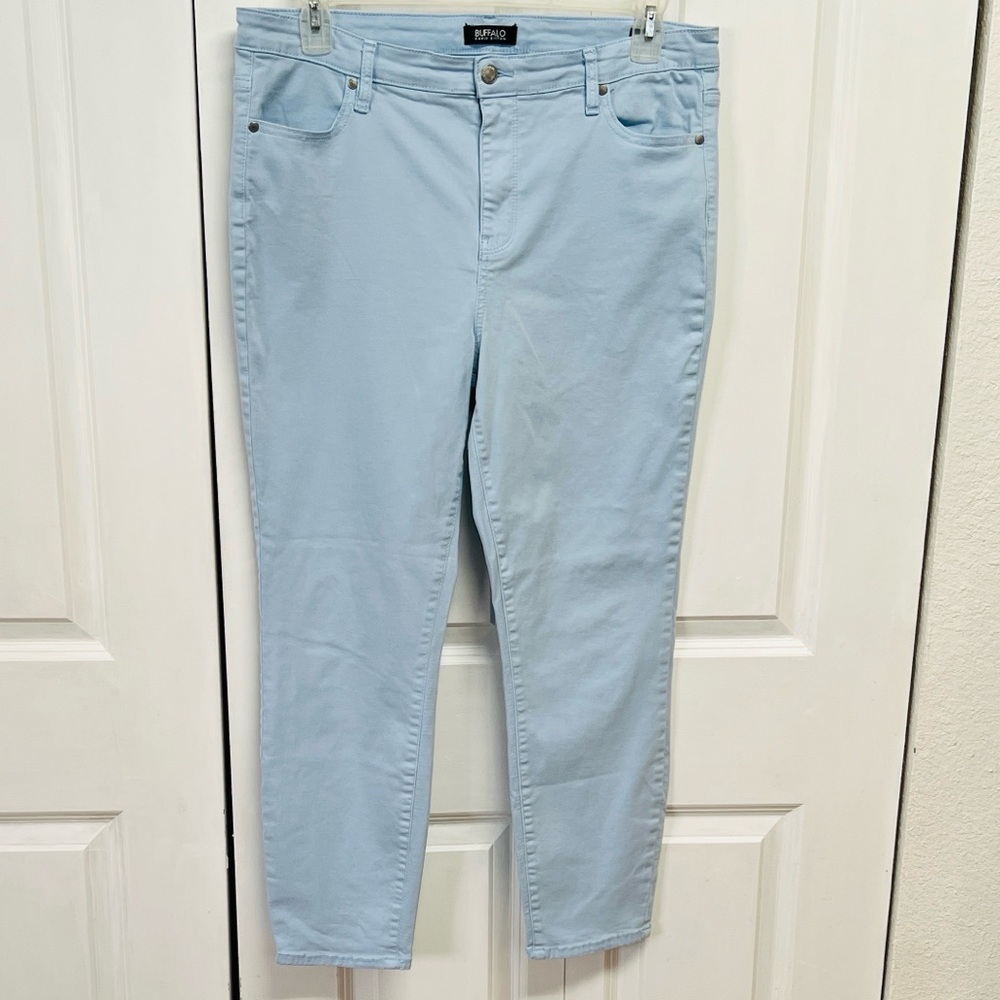 Buffalo David Bitton Women's Light Blue Ankle Jeans Size 14